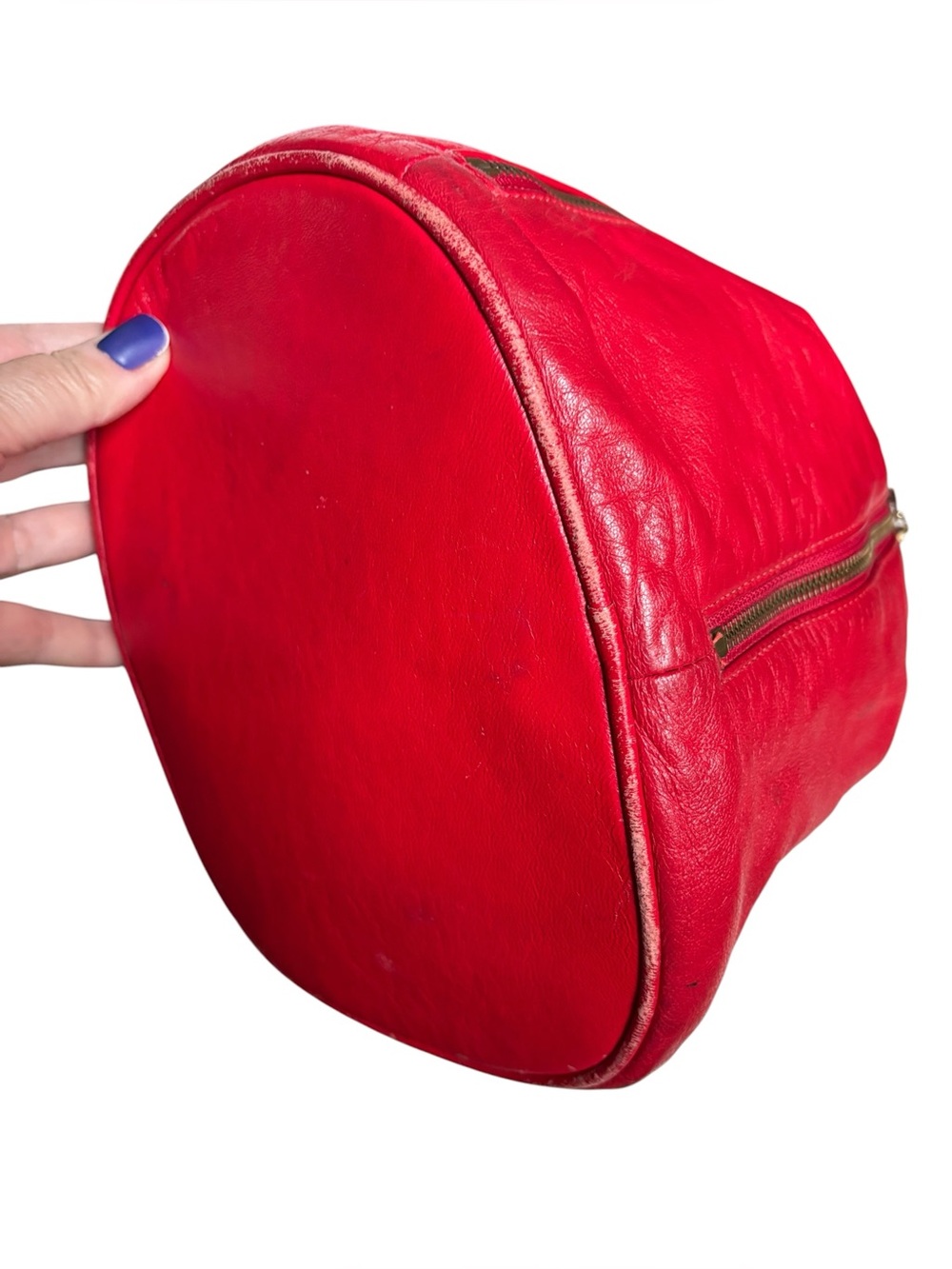 Vintage Versace-Inspired Red bucket Bag - Picture 10 of 15